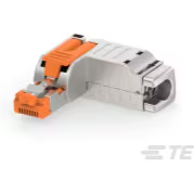 TE Connectivity-2383217-2 Steckverbinder, Telefon und Telekommunikation Connector RJ-45 8 Position Right Angle Cable Mount Cat 5e