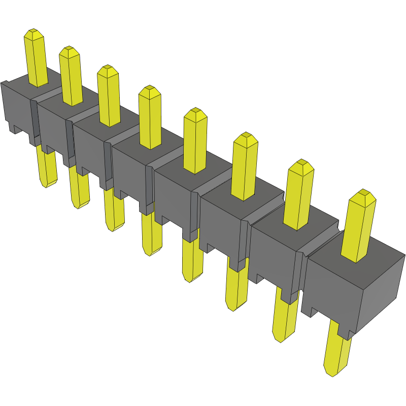 Samtec-TSW-108-05-L-S Steckverbinderleisten und Leiterplattenbuchsen Conn Unshrouded Header HDR 8 POS 2.54mm Solder ST Top Entry Thru-Hole Bulk
