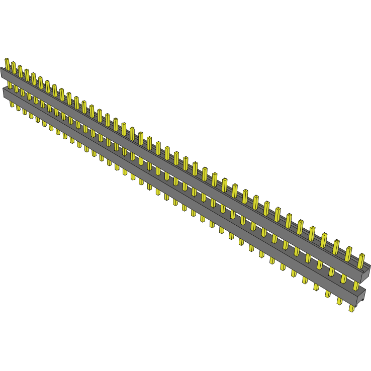 Samtec-DW-40-08-G-S-320 连接器插头及 PCB 插座 Conn Board Stacker HDR 40 POS 2.54mm Solder ST Top Entry Thru-Hole Bulk