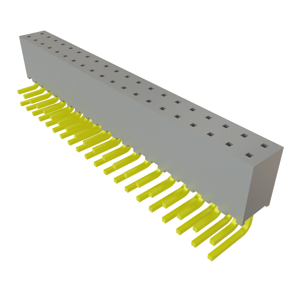 Samtec-SQT-120-01-L-D-RA Steckverbinderleisten und Leiterplattenbuchsen Conn Socket Strip SKT 40 POS 2mm Solder RA Side Entry Thru-Hole FleXYZ™ Tube
