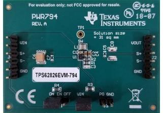 Texas Instruments-TPS62826EVM-794 Energiemanagement, Entwicklungsplatinen und -kits TPS62826 DC to DC Converter and Switching Regulator Chip 1.8V Output Evaluation Board