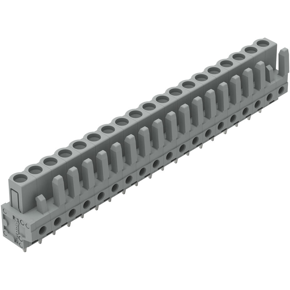 WAGO-232-149 Piastre connettori e prese PCB THT Female Header, 0.6 x 1.0 mm solder pin, straight, Pin spacing 5 mm, 19- pole