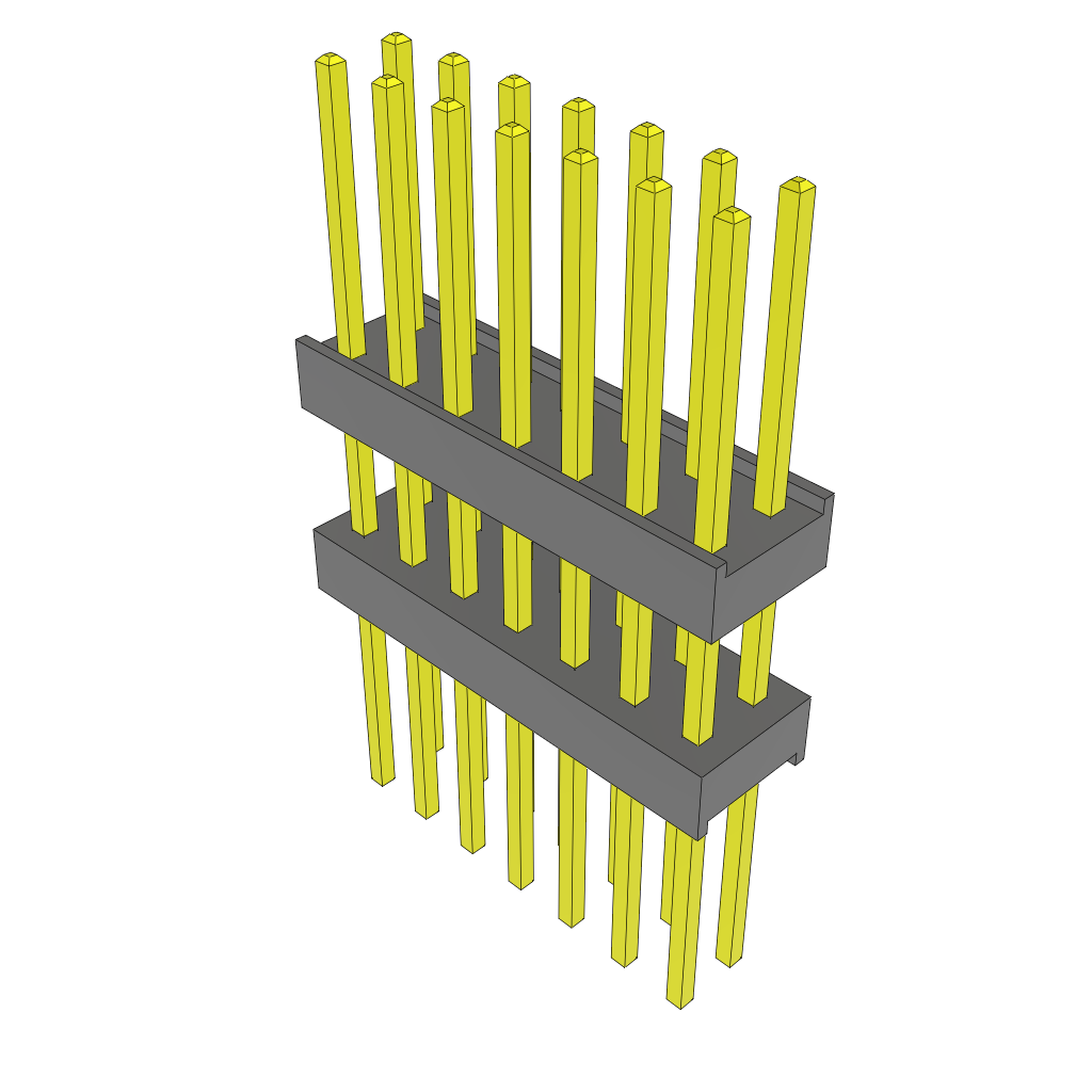 Samtec-ZW-07-20-G-D-393-368 Embases de raccordement et réceptacles PCB Conn Board Stacker HDR 14 POS 2.54mm Solder ST Top Entry Thru-Hole Bulk