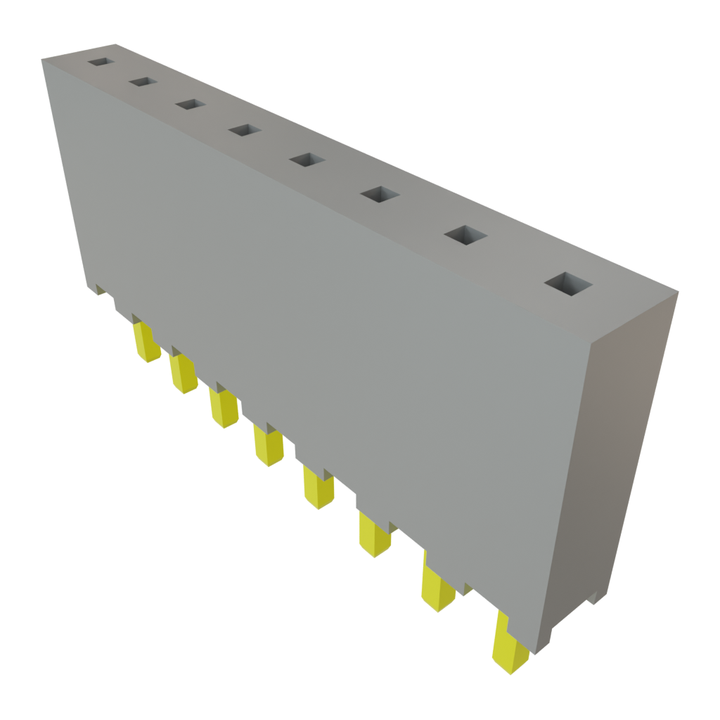 Samtec-SQT-108-01-L-S Steckverbinderleisten und Leiterplattenbuchsen Conn Socket Strip SKT 8 POS 2mm Solder ST Top Entry Thru-Hole Tube