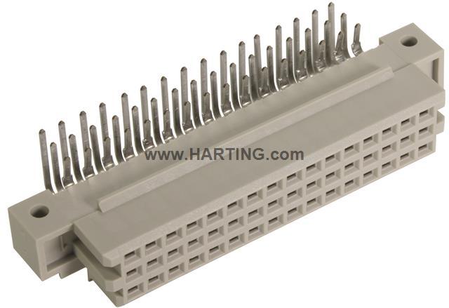HARTING-09282486804 Steckverbinder, Mutterplatine Backplane F 48 POS 2.54mm Solder RA Thru-Hole