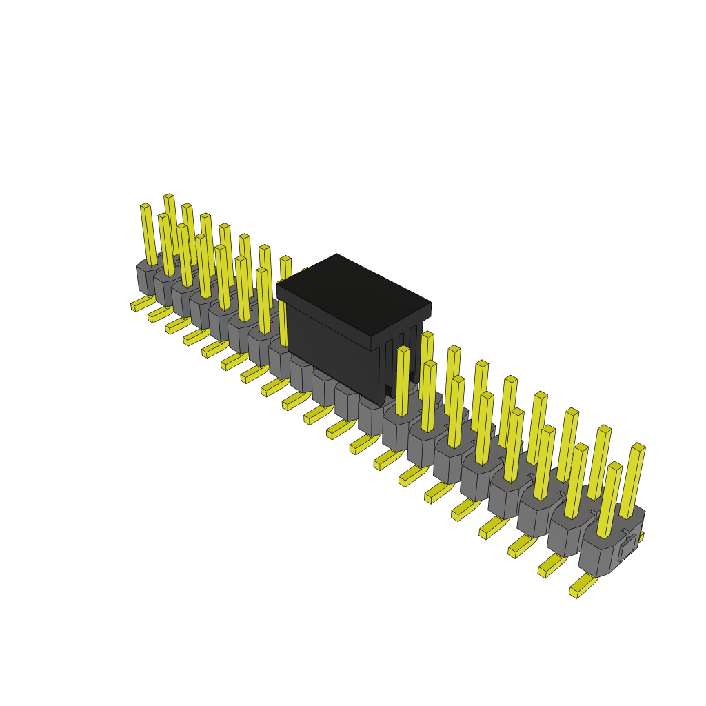 Samtec-TSM-120-01-L-DV-P-TR 连接器插头及 PCB 插座 Conn Unshrouded Header HDR 40 POS 2.54mm Solder ST Top Entry SMD T/R