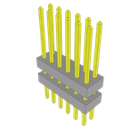 Conn Board Stacker HDR 12 POS 2mm Solder ST Top Entry Thru-Hole Bulk