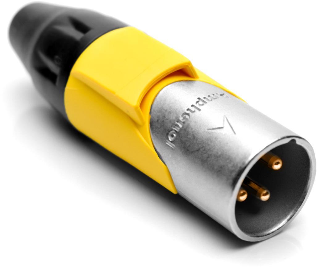 Amphenol-AX3M4M-AU Conector de audio y video Conn XLR Connector M 3 POS Solder Cup ST Cable Mount 3 Terminal 1 Port Box
