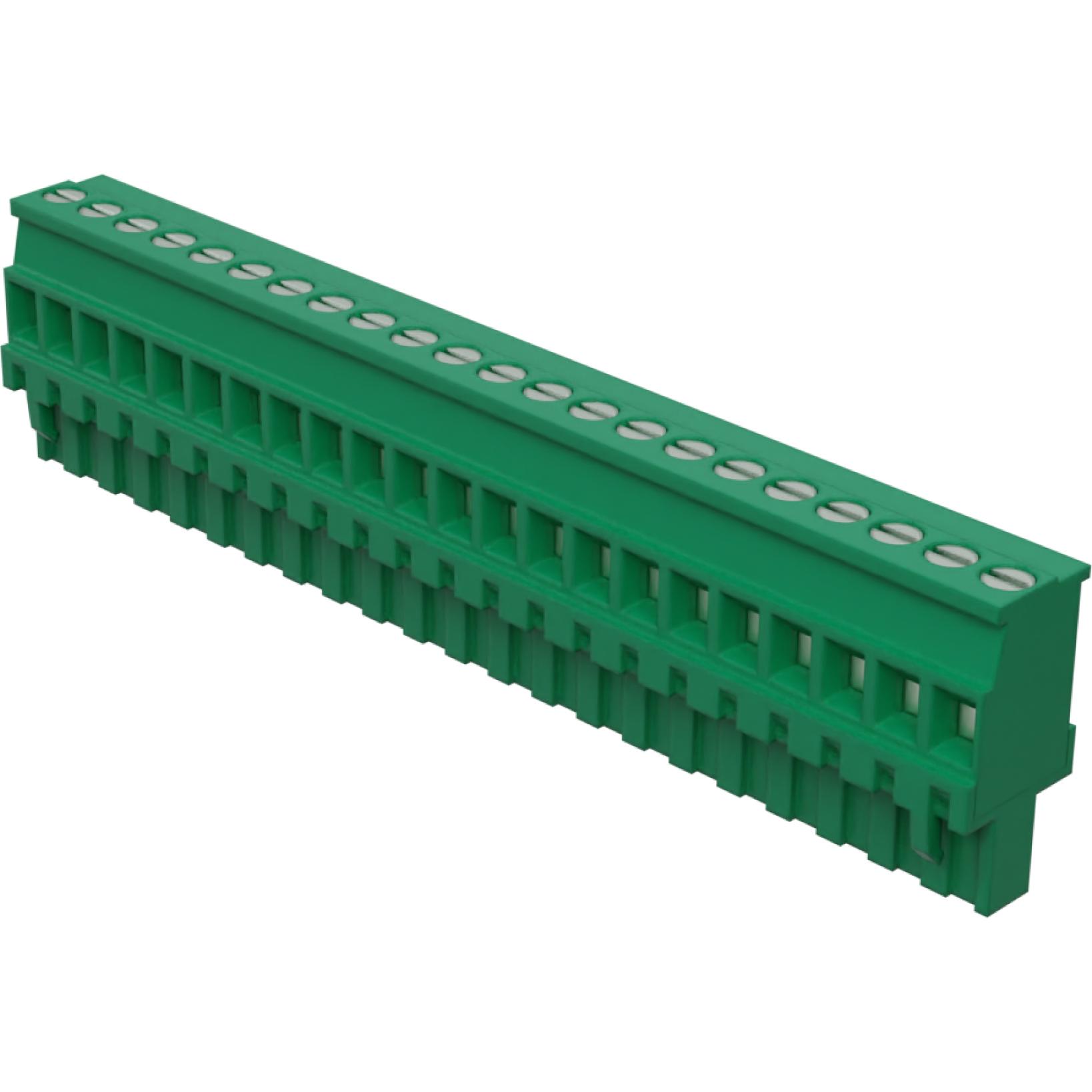 Molex-0395238022 连接器接线板 Conn Eurostyle Block F 22 POS 5mm Screw ST Cable Mount 18A/Contact Eurostyle™