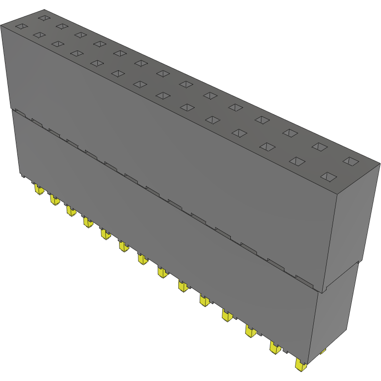 Samtec-ESQ-114-33-G-D Steckverbinderleisten und Leiterplattenbuchsen Conn Elevated Socket SKT 28 POS 2.54mm Solder ST Top Entry Thru-Hole Tube