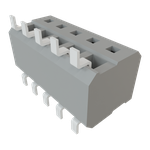 Conn Socket Strip SKT 10 POS 1.27mm Solder RA Side Entry SMD TIGER CLAW™ T/R
