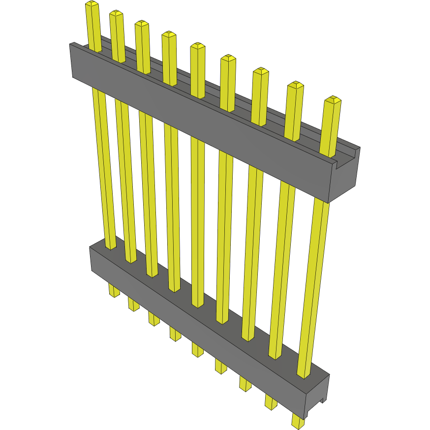 Samtec-DW-09-12-G-S-800 Steckverbinderleisten und Leiterplattenbuchsen Conn Board Stacker HDR 9 POS 2.54mm Solder ST Top Entry Thru-Hole Bulk