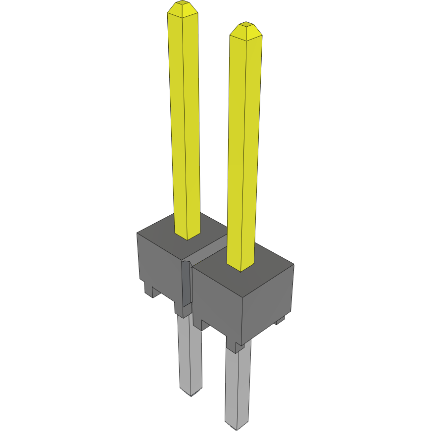 Samtec-HTSW-102-25-LM-S Piastre connettori e prese PCB Conn Unshrouded Header HDR 2 POS 2.54mm Solder ST Top Entry Thru-Hole Bulk