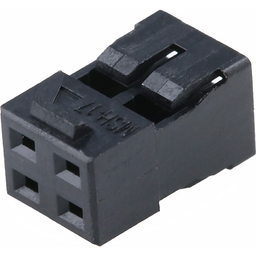 Molex-511100460 Connector Discrete Wire Housing Conn Housing RCP 4 POS 2mm Crimp ST Cable Mount Black Milli-Grid™ Bag