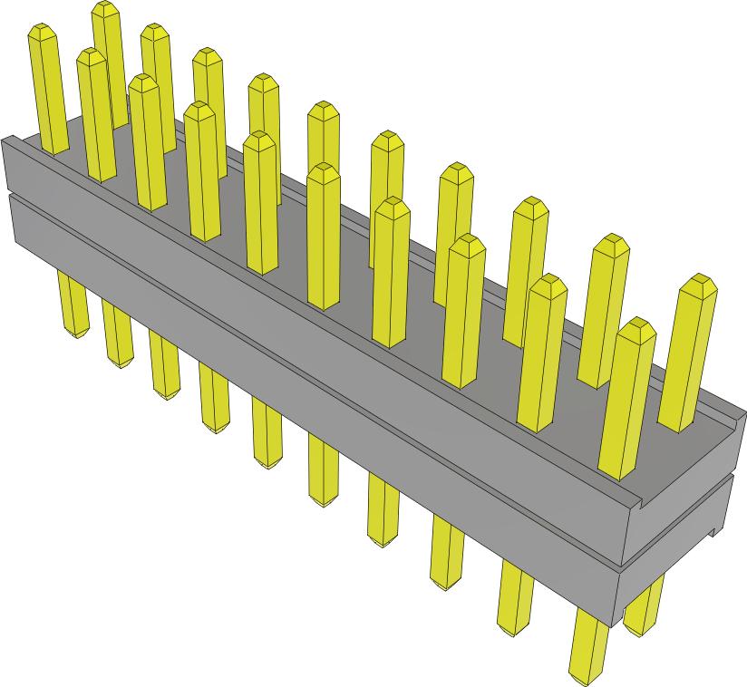 Samtec-TW-10-02-L-D-125-125 连接器插头及 PCB 插座 Conn Board Stacker HDR 20 POS 2mm Solder ST Thru-Hole Bulk