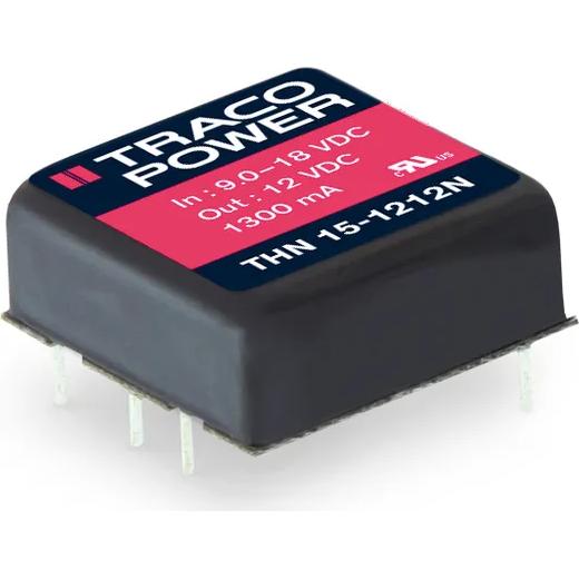 TRACO Electronic AG-THN 15-2423N DC/DC-Wandler und Spannungsreglermodul Module DC-DC 24VIN 2-OUT -15V/15V 0.5A/0.5A 15W 6-Pin