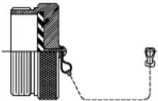 Glenair-660-024NF11S3-01 Accessoires de raccordement Connector Accessories Receptacle Protective Cover Straight Aluminum Olive Drab Cadmium Over Electroless Nickel