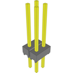 Conn Unshrouded Header HDR 4 POS 2.54mm Solder ST Top Entry Thru-Hole Bulk