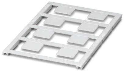 PHOENIX CONTACT-0827885 Étiquettes Plastic label, Sheet, white, unlabeled, can be labeled with: BLUEMARK ID COLOR, BLUEMARK ID, BLUE MARK CLED, PLOTMARK, CMS-P1-PLOTTER, mounting type: adhesive, lettering field size: 17 x 15 mm