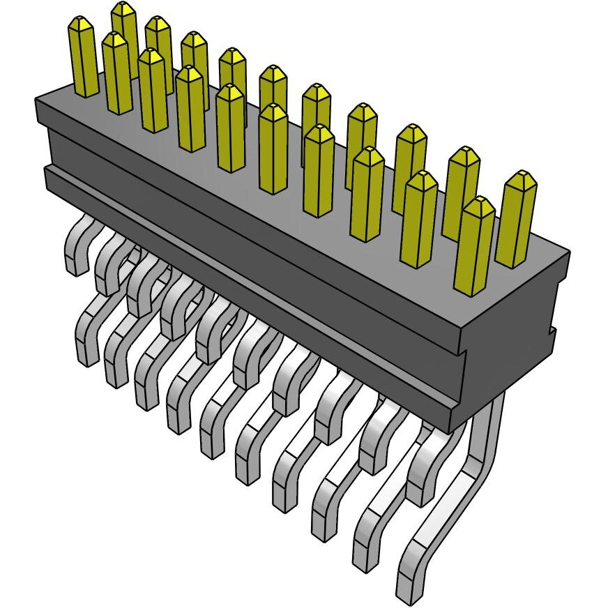 Samtec-FTSH-110-02-L-DH-TR Steckverbinderleisten und Leiterplattenbuchsen Conn Unshrouded Header HDR 20 POS 1.27mm Solder RA Side Entry SMD TIGER CLAW™ T/R