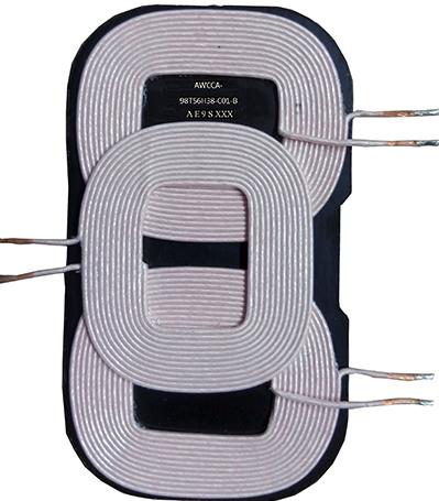 Abracon-AWCCA-98T56H38-C01-B Wireless Charging Coils Wireless Charging Coil Transmitter 11.5uH/12uH 10% 100KHz 0.056OhmDCR 110/120Q-Factor Through Hole