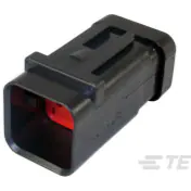 TE Connectivity-1717975-1 Custodia filo connettore dedicato Conn Housing PL 6 POS 4.5mm Crimp ST Cable Mount Red Bag
