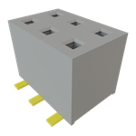 Conn Socket Strip SKT 6 POS 2mm Solder ST Bottom Entry SMD TIGER BEAM™ Tube