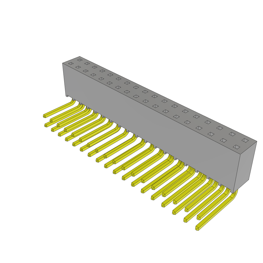 Samtec-SSQ-118-03-T-D-RA Steckverbinderleisten und Leiterplattenbuchsen Conn Socket Strip SKT 36 POS 2.54mm Solder RA Side Entry Thru-Hole Bulk