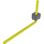 Conn Unshrouded Header HDR 1 POS Solder RA Side Entry Thru-Hole Bulk