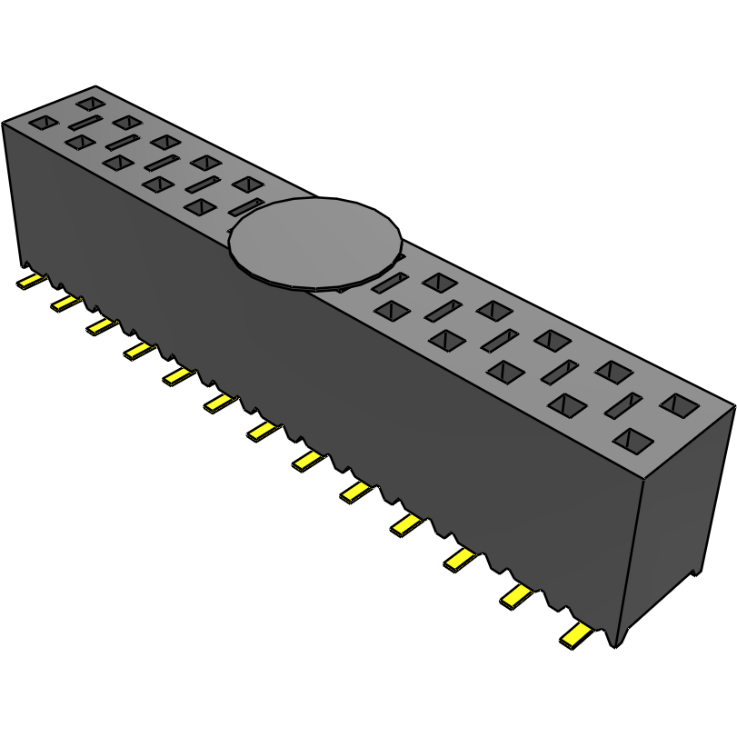 Samtec-SSM-113-L-DV-LC-K 连接器插头及 PCB 插座 Conn Socket Strip SKT 26 POS 2.54mm Solder ST Top Entry SMD Tube