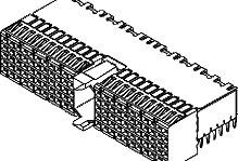 Molex-54457-1106 Backplane connettore Conn Hard Metric RCP 110 POS 2mm Press Fit RA Thru-Hole MZP™ Tube