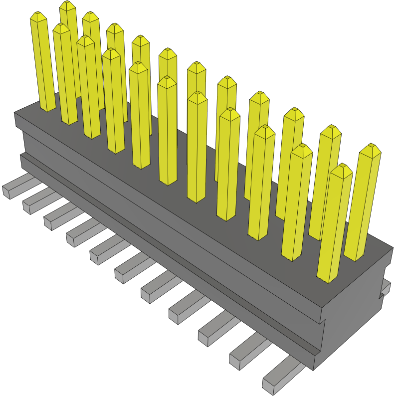 Samtec-FTSH-111-04-F-DV Piastre connettori e prese PCB Conn Unshrouded Header HDR 22 POS 1.27mm Solder ST Top Entry SMD TIGER CLAW™ Tube