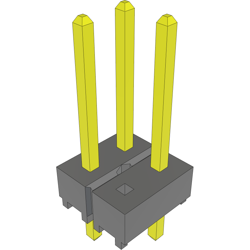 Samtec-TSW-102-14-G-D-003 Steckverbinderleisten und Leiterplattenbuchsen Conn Unshrouded Header HDR 4 POS 2.54mm Solder ST Thru-Hole Bulk