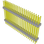 Conn Board Stacker HDR 44 POS 2mm Solder ST Top Entry Thru-Hole Bulk