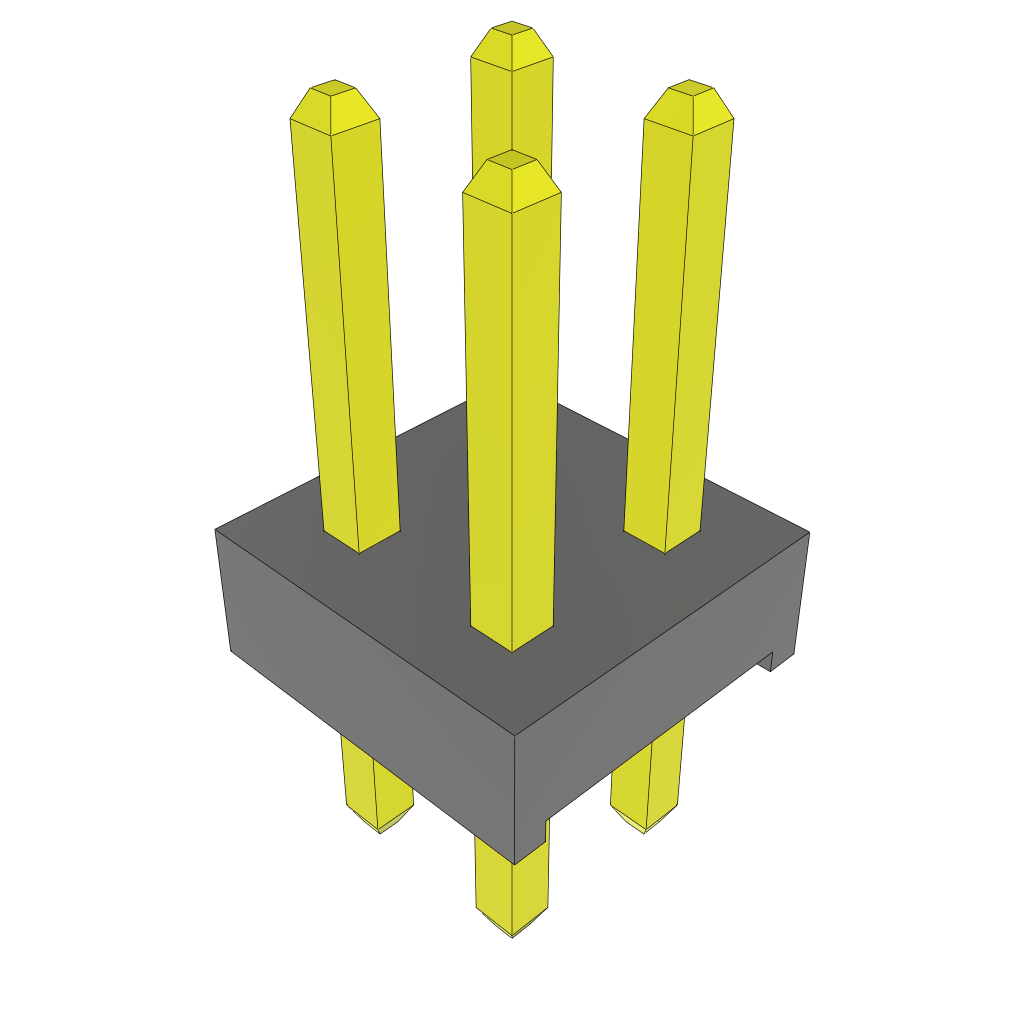 Samtec-MTMM-102-04-G-D-170 Cabezales del conector y receptáculos PCB Conn Unshrouded Header HDR 4 POS 2mm Solder ST Top Entry Thru-Hole Bulk