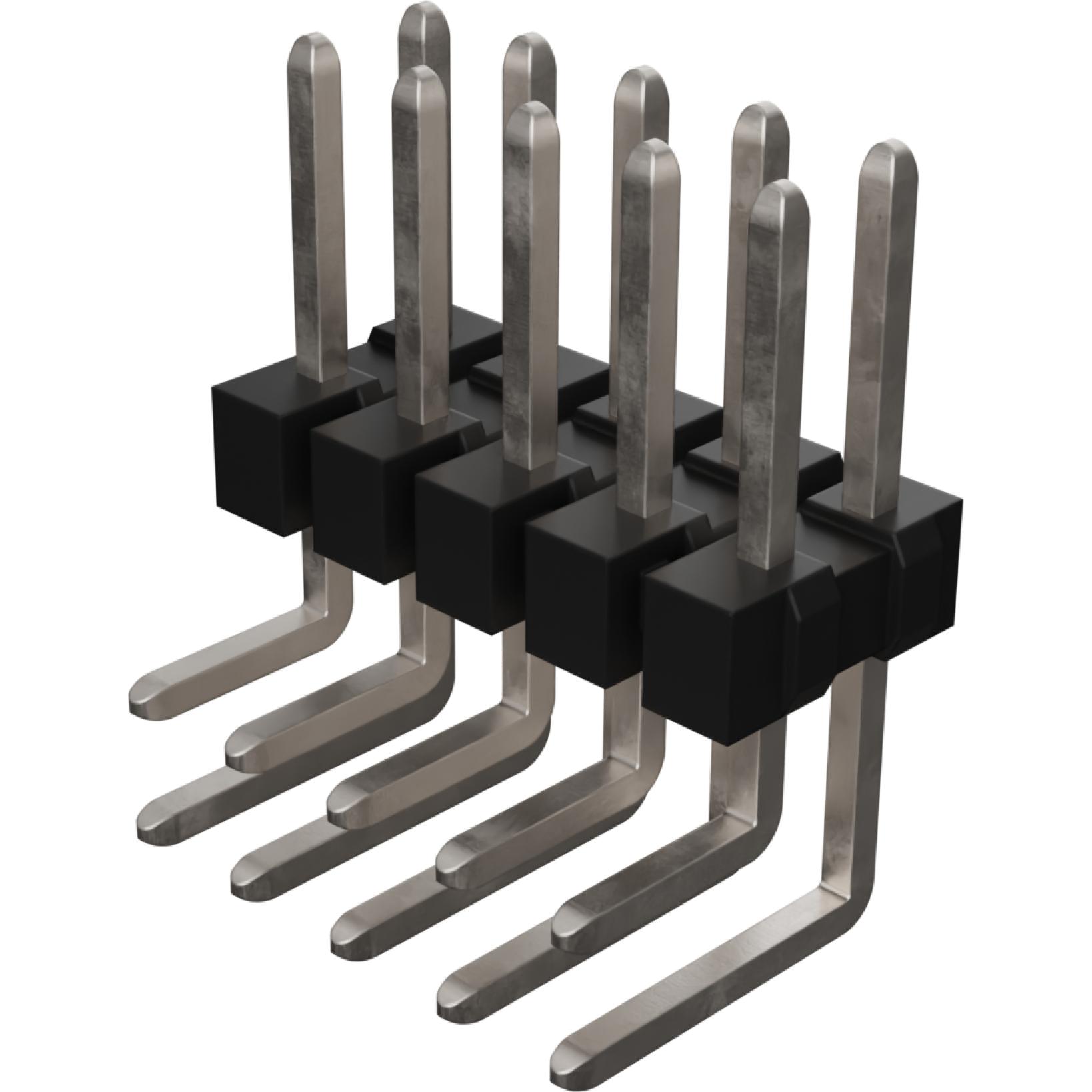 Molex-10883101 Connector Headers and PCB Receptacles Conn Unshrouded Header HDR 10 POS 2.54mm Solder RA Side Entry Thru-Hole C-Grid Tube