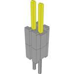 Conn Board Stacker HDR 2 POS 1.27mm Solder ST Thru-Hole Layer