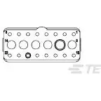 TE Connectivity-1738154-1 Connettore rettangolare Insert Asy,Skt, 22,Environ,Key B