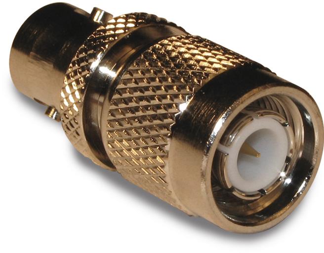 Amphenol RF-242149 Connector RF Conn BNC-TNC Adapter 0Hz to 4GHz 50Ohm ST F/PL Gold