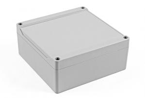 Hammond Manufacturing-1555QGY 箱、罩及架 Light Gray Acrylonitrile Butadiene Styrene Wall Mount Watertight Enclosure