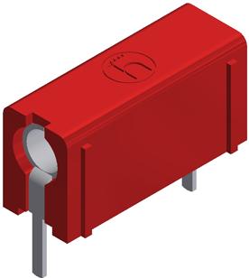 SKS Kontakttechnik-PB 4 RED Equipo de prueba electrónico del conector Conn Test Socket F 1 POS Solder RA Thru-Hole 1 Port