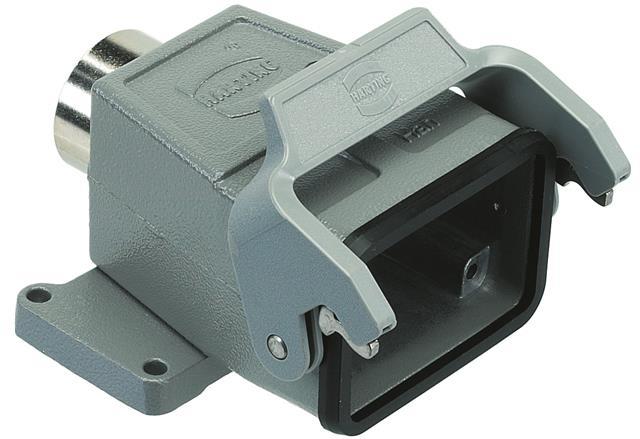 HARTING-09300060757 Schrumpfbalgenadapter Hood 180° 6B Shell Size Powder Die Cast Aluminum Single Lock Han®