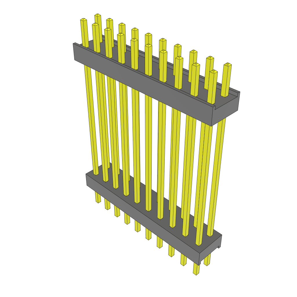 Samtec-ZW-10-19-G-D-1032-155 Piastre connettori e prese PCB Conn Board Stacker HDR 20 POS 2.54mm Solder ST Top Entry Thru-Hole Bulk