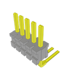 Conn Unshrouded Header HDR 5 POS 1.27mm Solder RA Side Entry Thru-Hole Bulk