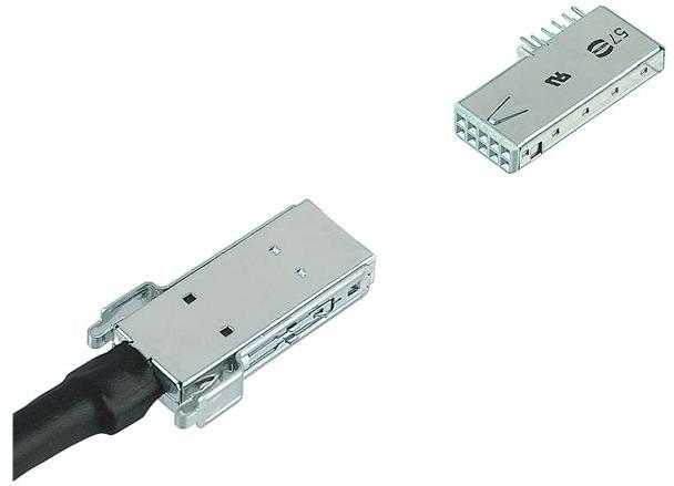 HARTING-27211218010 Interfaz de conector Conn IEEE 1355 F 10 POS 2mm Solder RA Thru-Hole 10 Terminal 1 Port