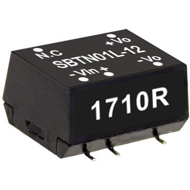 Mean Well Enterprises-SBTN01N-05 Convertidor de CC a CC y módulo del regulador de conmutación Module DC-DC 24VIN 1-OUT 5V 0.2A 1W 5-Pin DIP SMD Module Tube