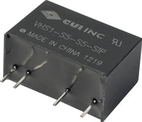 CUI Inc-VHS1-S12-S9-SIP DC/DC-Wandler und Spannungsreglermodul Module DC-DC 12VIN 1-OUT 9V 0.111A 1W 4-Pin SIP Module