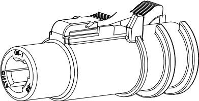 Amphenol-ATHD06-1-8S-OM Einzeladersteckverbinder, Gehäuse Conn Housing PL 1 POS Crimp ST Cable Mount Black