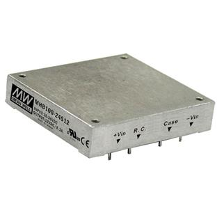 Mean Well Enterprises-MHB100-48S12 Convertisseur CC en CC et module de régulateur de commutation Module DC-DC 48VIN 1-OUT 12V 8.3A 100W 9-Pin Half-Brick