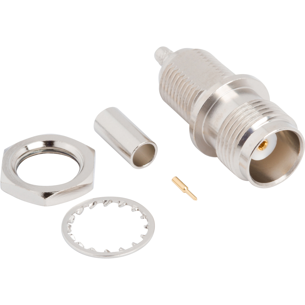 Amphenol RF-122501 Raccordement FR Conn TNC 0Hz to 11GHz 50Ohm Crimp ST Panel Mount RCP Gold